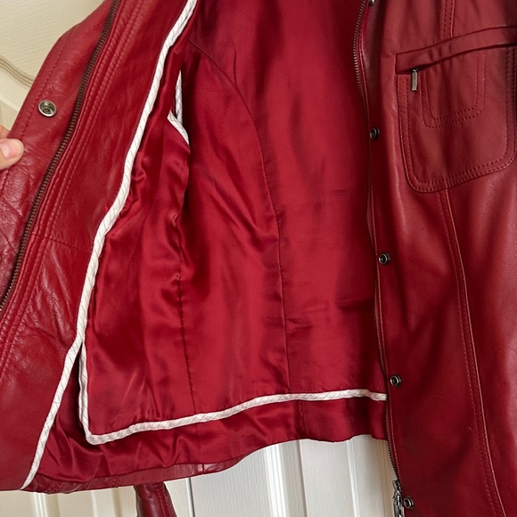 Danier Burgundy Leather Jacket - Picture 3 of 5